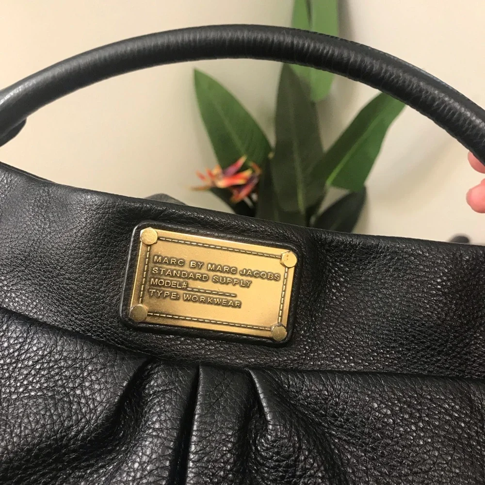 Marc Jacob Tote Hobo Black Leather Women's Bag - Picture 5 of 16